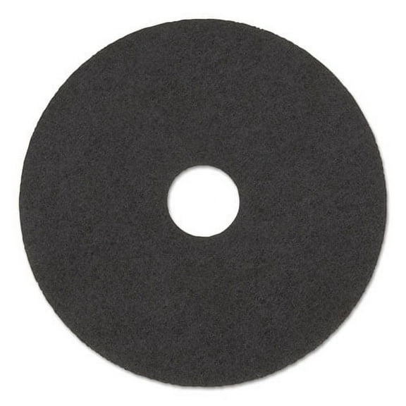 High Performance Stripping Floor Pads, 17" Diameter, Black, 5/carton | Bundle of 2 Cartons