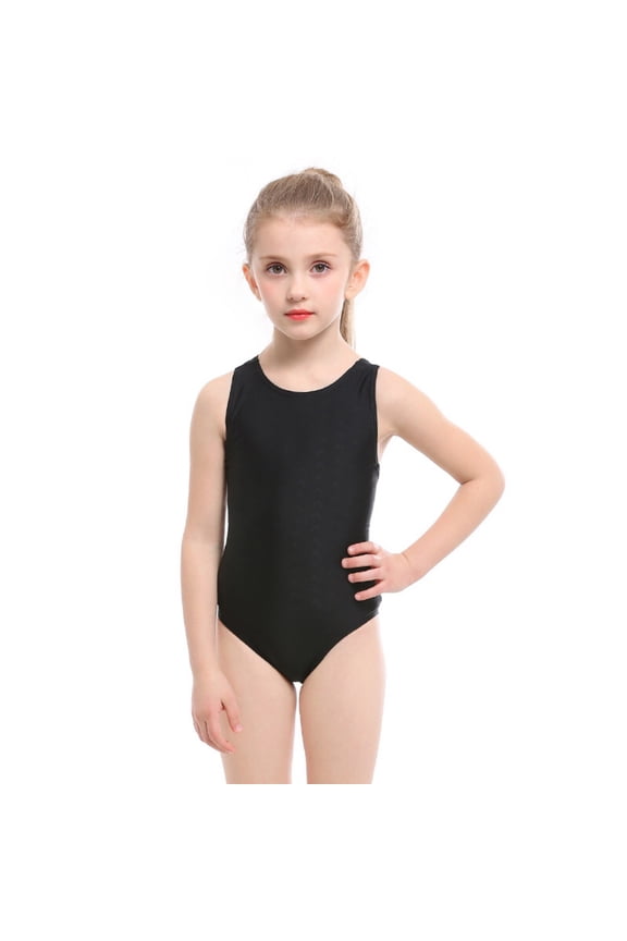 High Performance Training Swimsuit For Girls Cute Triangle Bathing For Swim Practice And Lessons/Black/S