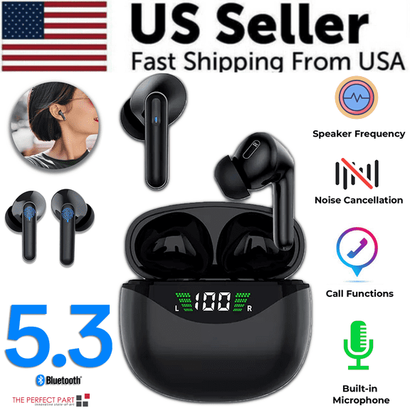 High-Performance Wireless Noise Cancelling Earbuds - Bluetooth 5.3 TWS for Trucker Use