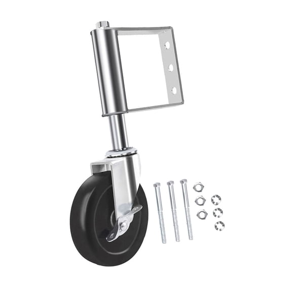 High Performances Gate Wheel with Adjustable Spring for Even Gate Swing Suitable for Grass Gravels and Concrete Area