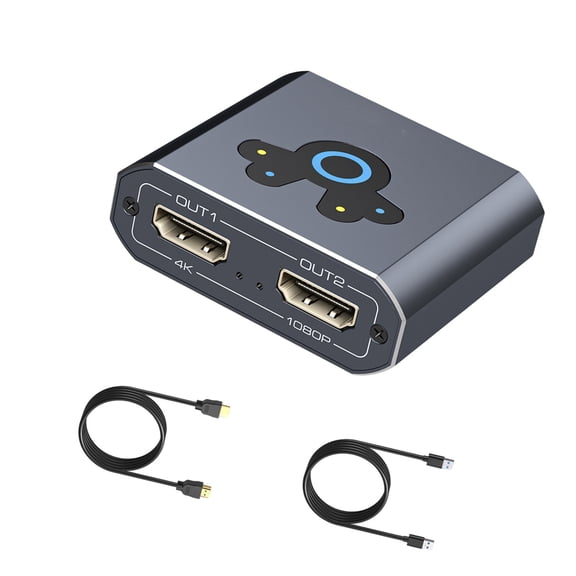 High Performances HDTV to Double HDTV Splitter Support 4K Resolution at 60Hz for Primary and 1080P for Secondary Display