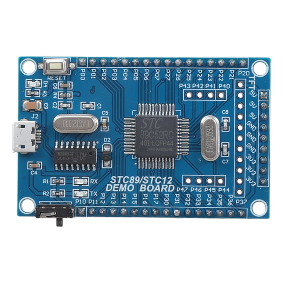 High Performances Microcontroller STC89C52 STC51 Cores Development Board for Applications and Easy Experimentation