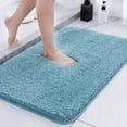 thumbnail image 1 of High Pile Bathroom Rug Mat | Ultra Absorbent & Non-Slip Backing | Soft Thick Carpet for Bathroom, Toilet & Bedroom Door | Machine Washable | 60x40cm | Gray, Brown, Beige, Pink, Blue, Red, 1 of 6
