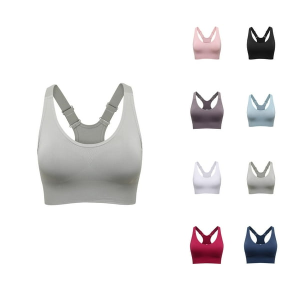 High Plus Size Sports Bra For Women Front Adjustable Straps Wirefree Support Workout Yoga Running Athletic Top T-Shirt Bra