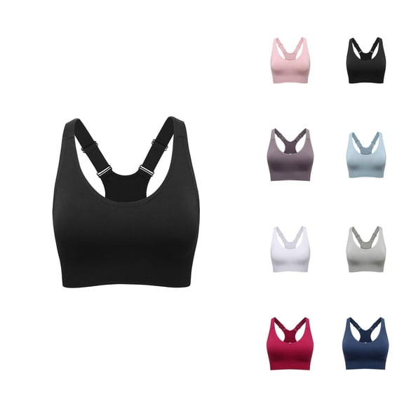 High Plus Size Sports Bra For Women Front Adjustable Straps Wirefree Support Workout Yoga Running Athletic Top T Shirt Bra