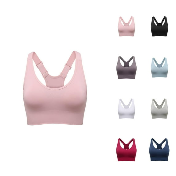 High Plus Size Sports Bra For Women Front Adjustable Straps Wirefree Support Workout Yoga Running Athletic Top Wire Bras For Women