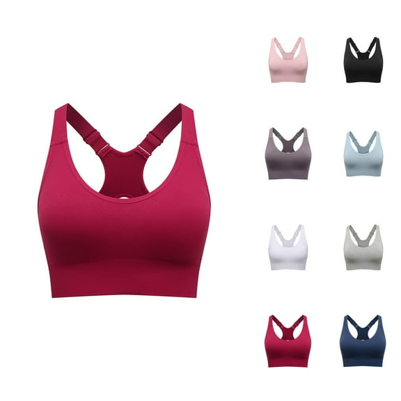 High Plus Size Sports Bra For Women Front Adjustable Straps Wirefree Support Workout Yoga Running Athletic Top Womans Bra