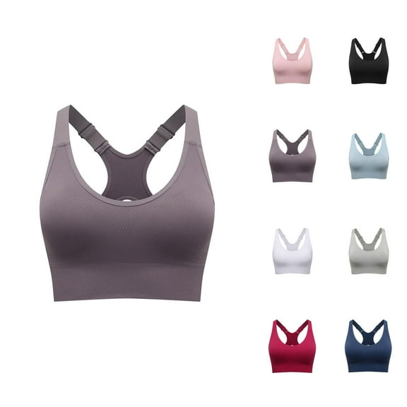 High Plus Size Sports Bra For Women Front Adjustable Straps Wirefree Support Workout Yoga Running Athletic Top Women Bra