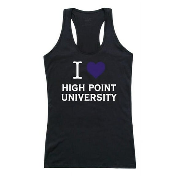 High Point University Women Love Tank Top, Black & White - Extra Large