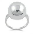 thumbnail image 1 of High Polish Ball Large Wide Big Ring 925 Sterling Silver Band Jewelry Female Male Unisex Size 6, 1 of 4