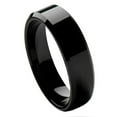 thumbnail image 1 of High Polish Black Plated Tungsten 6MM Beveled Edge Band Ring Size 14, 1 of 3
