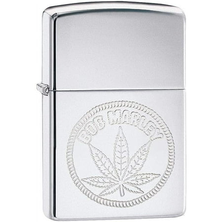 High Polish Chrome windproof lighter Bob Marley