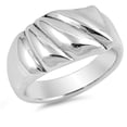 thumbnail image 1 of High Polish Groove Ribbon Ring 925 Sterling Silver Band Jewelry Female Male Unisex Size 8, 1 of 4