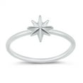 thumbnail image 1 of High Polish Northern Star Twinkle Ring .925 Sterling Silver Band Jewelry Female Male Unisex Size 10, 1 of 4