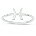 thumbnail image 1 of High Polish Pisces Zodiac Ring .925 Sterling Silver Band Jewelry Female Male Unisex Size 6, 1 of 4