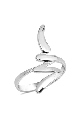 High Polish Snake Wave Zig Zag Ring .925 Sterling Silver Band Jewelry Female Male Unisex Size 5