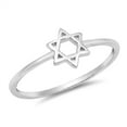 thumbnail image 1 of High Polish Star of David Ring .925 Sterling Silver Band Jewelry Female Male Unisex Size 6, 1 of 4