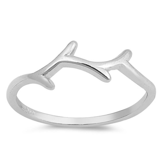 High Polish Tree Branch Wholesale Ring .925 Sterling Silver Band Jewelry Female Male Unisex Size 12