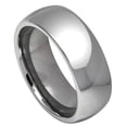 thumbnail image 1 of High Polish Tungsten 8MM Classic Domed Wedding Band Ring Size 10, 1 of 3