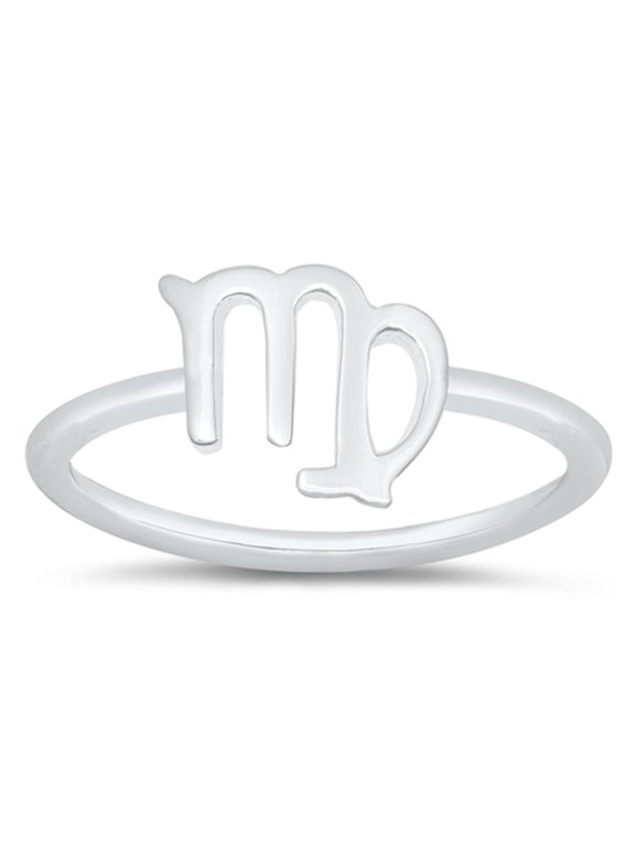 High Polish Virgo Ring .925 Sterling Silver Band Jewelry Female Male Unisex Size 10