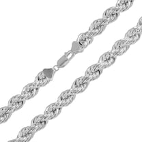 High Polished 925 Sterling Silver Hollow Rope Chains 9.5mm Made in Italy 32" Jewelry Female Unisex