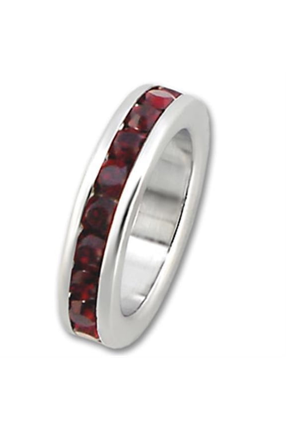 High-Polished 925 Sterling Silver Pendant with Top Grade Crystal in Garnet for Women Style 35013