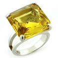 thumbnail image 1 of High-Polished 925 Sterling Silver Ring with AAA Grade CZ in Citrine for Women Citrine Stone Color Style LOAS871 Size 9, 1 of 1