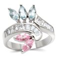 thumbnail image 1 of High-Polished 925 Sterling Silver Ring with AAA Grade CZ in Multi Color for Women Multi Color Stone Color Style 32814 Size 7, 1 of 1