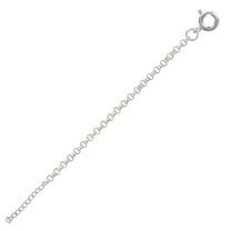 High Polished 925 Sterling Silver Rolo Cable 025 Anklet Bracelet 1.8mm Italy 9" Jewelry Female