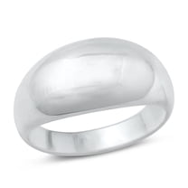 High Polished Abstract Domed Ring .925 Sterling Silver Band Jewelry Female Male Unisex Size 11