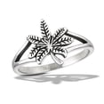 thumbnail image 1 of High Polished Marijuana Leaf Ring Stainless Steel Canabis Pot Band Gray Jewelry Female Male Size 10, 1 of 4