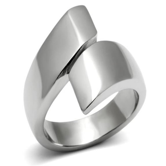 High Polished No Plating Stainless Steel Ring with No Stone, Size 5