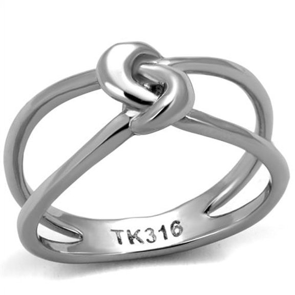 High Polished Solid Stainless Steel 316 Fashion Knot Ring Women's Size 10