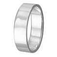 thumbnail image 1 of High Polished Sterling Silver 5MM Plain Flat Wedding Band Ring Size 10, 1 of 2