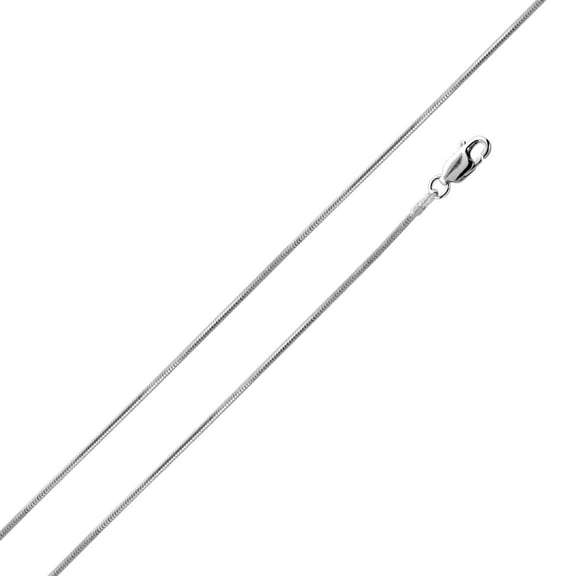 High Polished Sterling Silver 8 Sided Snake 025 Chain 1mm
