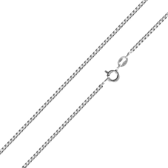 High Polished Sterling Silver Box 019 Chain 1mm