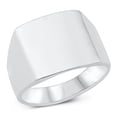 thumbnail image 1 of High Polished Sterling Silver Signet Ring Size 10, 1 of 3