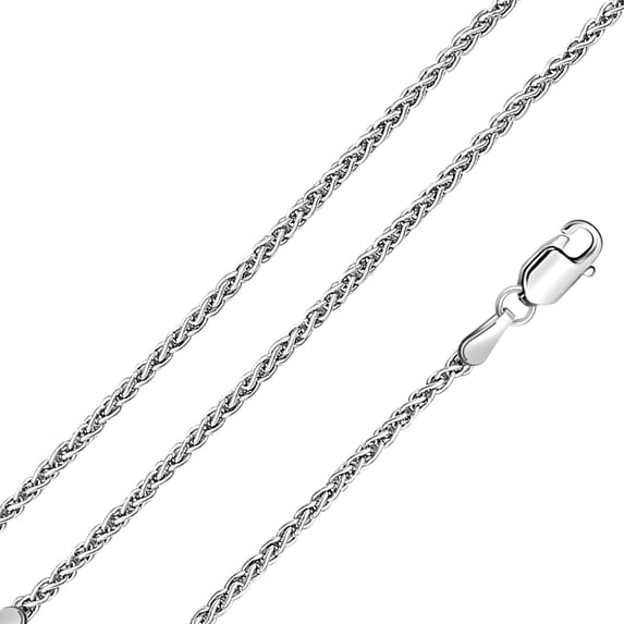 High Polished Sterling Silver Wheat 080 Chain Link