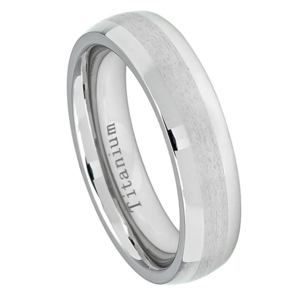 White cheap titanium ring