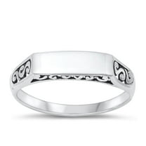High Polished Wholesale Ring .925 Sterling Silver Filigree Band Jewelry Female Male Unisex Size 6