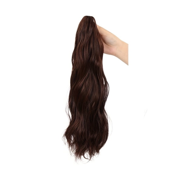 High Ponytail Hair Wigs with Water Ripple Curly Hair - Stylish Big Catch Cornrows Style for Women