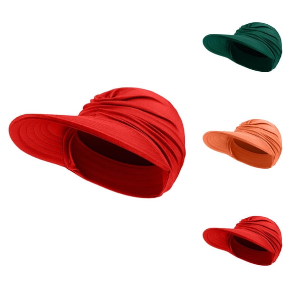 High Ponytail Hat for Women – Wide Brim Visor Sun Hat UV Protection, Packable and Foldable Hat for Outdoor Beach, Travel, Hiking and Gardening Fun