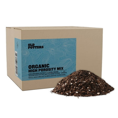 High Porosity Soil Mix, Enhanced with Peat Moss and Perlite, Perfect for Smaller Pots, Cactus & Succulents - Promotes Drainage and Aeration, 24 Quarts.