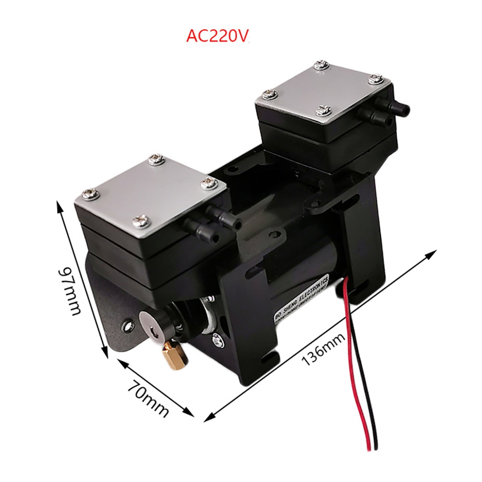 High Positive Negative Pressure Vacuum Pump Large Beauty Instrument Mute Double Head Diaphragm Pump Micro Air Pump