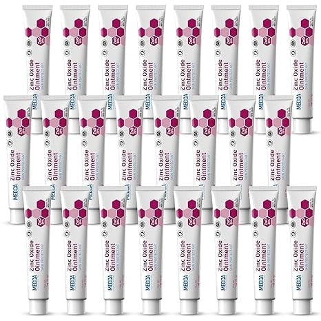 MEDca High-Potency 20% Zinc Oxide Ointment - Baby Diaper Rash Cream (Pack of 24, 1oz Tubes), Soothing, Hypoallergenic, Gentle Skin Protectant for Chafed Skin, Wetness & Overnight Protection, All Ages