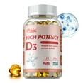 thumbnail image 1 of High Potency D3 5000 IU - Strengthen Bones, Support Muscle Function, Enhance Immunity - 120 Capsules, 1 of 7