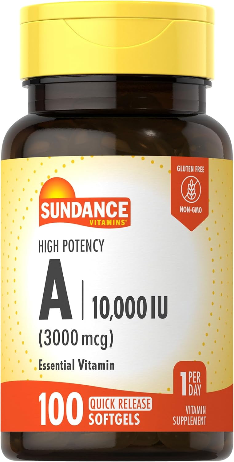 High Potency Vitamin A | 3000mcg | 100 Softgels | For Men and Women | by Sundance
