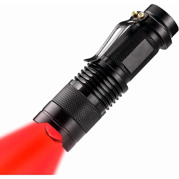 High Power 1 Mode Red LED Flashlight, Single Mode Red Flashlight, Red Light Flashlight Red Light for Astronomy, Aviation, Night Observation