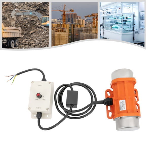 High-Power 120W Vibrating Motor with Adjustable Speed, Pure Copper Carbon Brush, Compact & Durable for Massage Beds, Vibrating Screens, and Industrial Applications