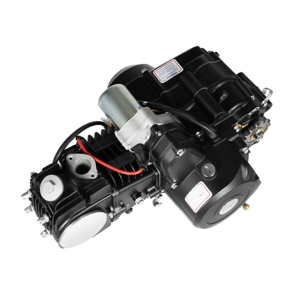 High-Power 125cc ATV Motor Engine – 7.64HP Displacement, Air-Cooled for Overheating Prevention, Sturdy Aluminum & Cast Steel Construction, Quick CDI Ignition, Protective Closed Design